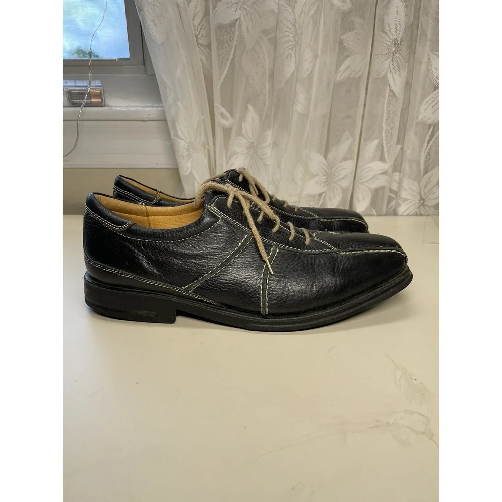 Sandro Comfortgel  Mens Shoes Leather Sz 11 D Black Laceup Comfort Casual Brazil